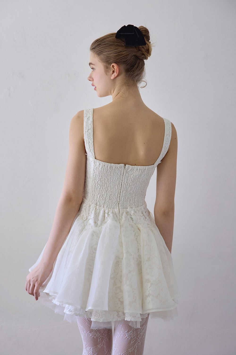 lace corset mini dress