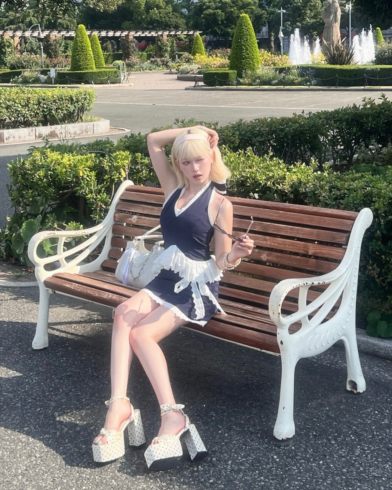 eyelet lace sailor set up
