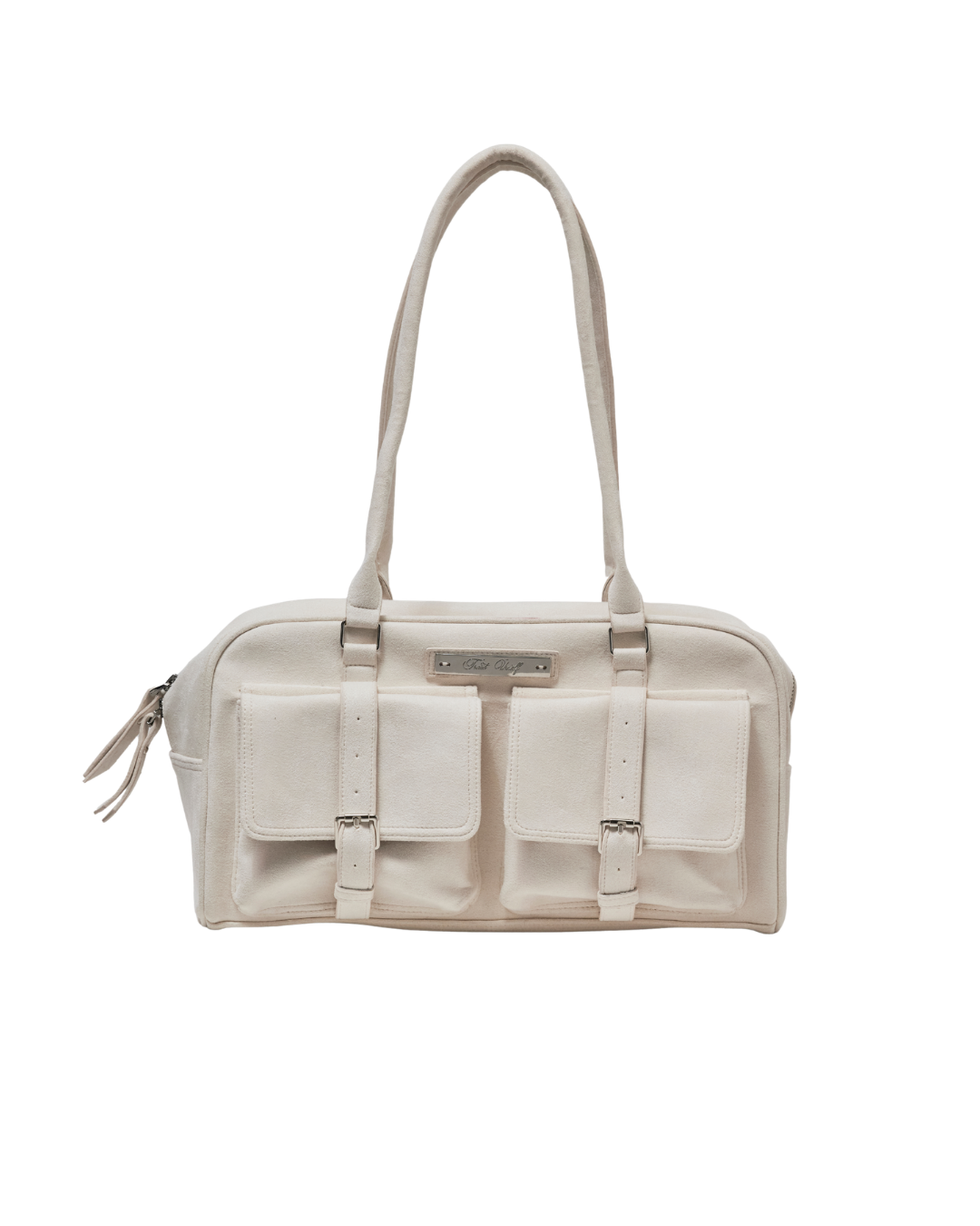 Treat Ürself suède boston bag Treat Ürself suède boston bag