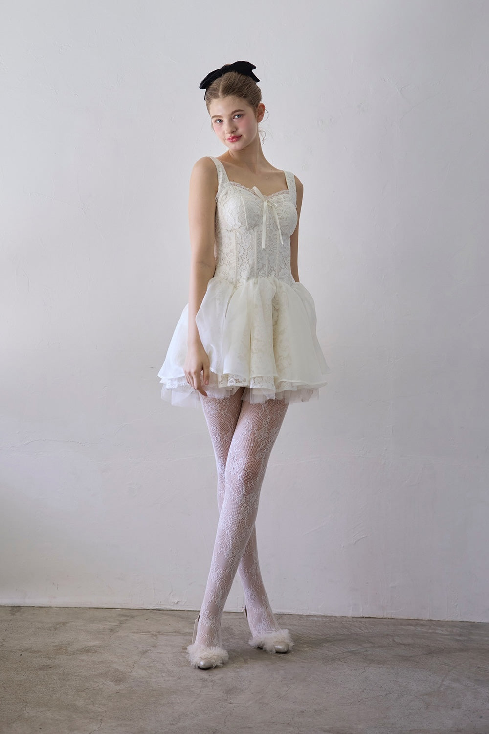 lace corset mini dress