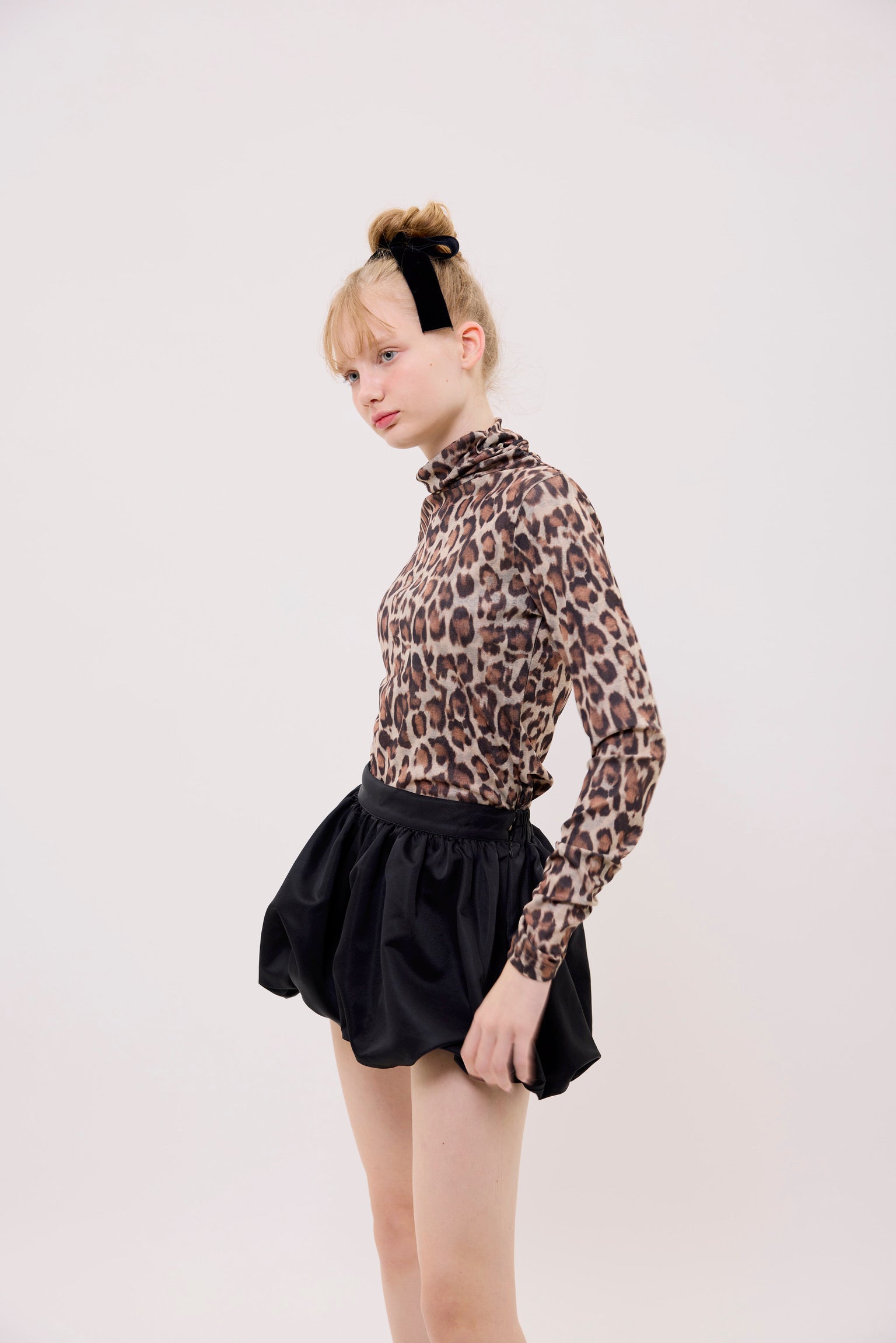 leopard turtleneck inner