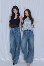 Treat Ürself Crystal bijou denim