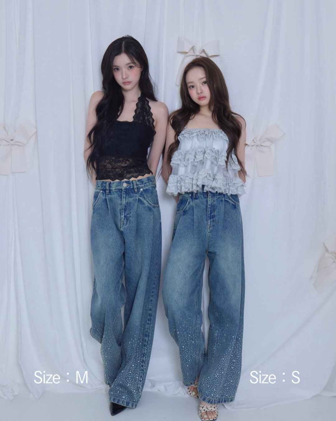Treat Ürself Crystal bijou denim