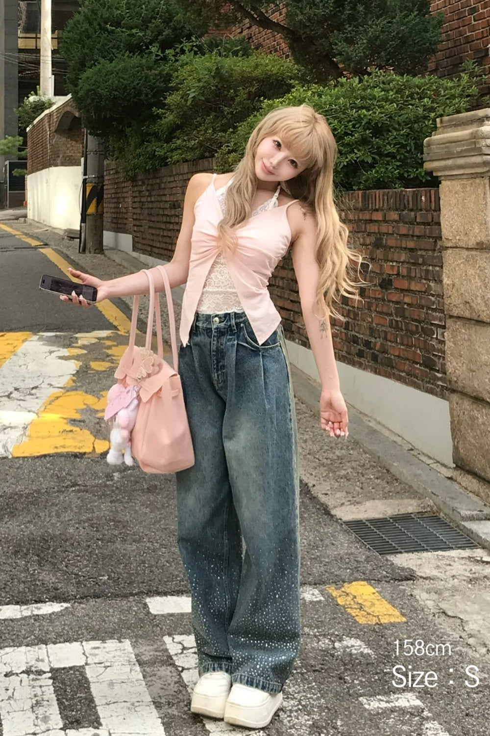 Treat Ürself Crystal bijou denim