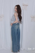 Treat Ürself Crystal bijou denim