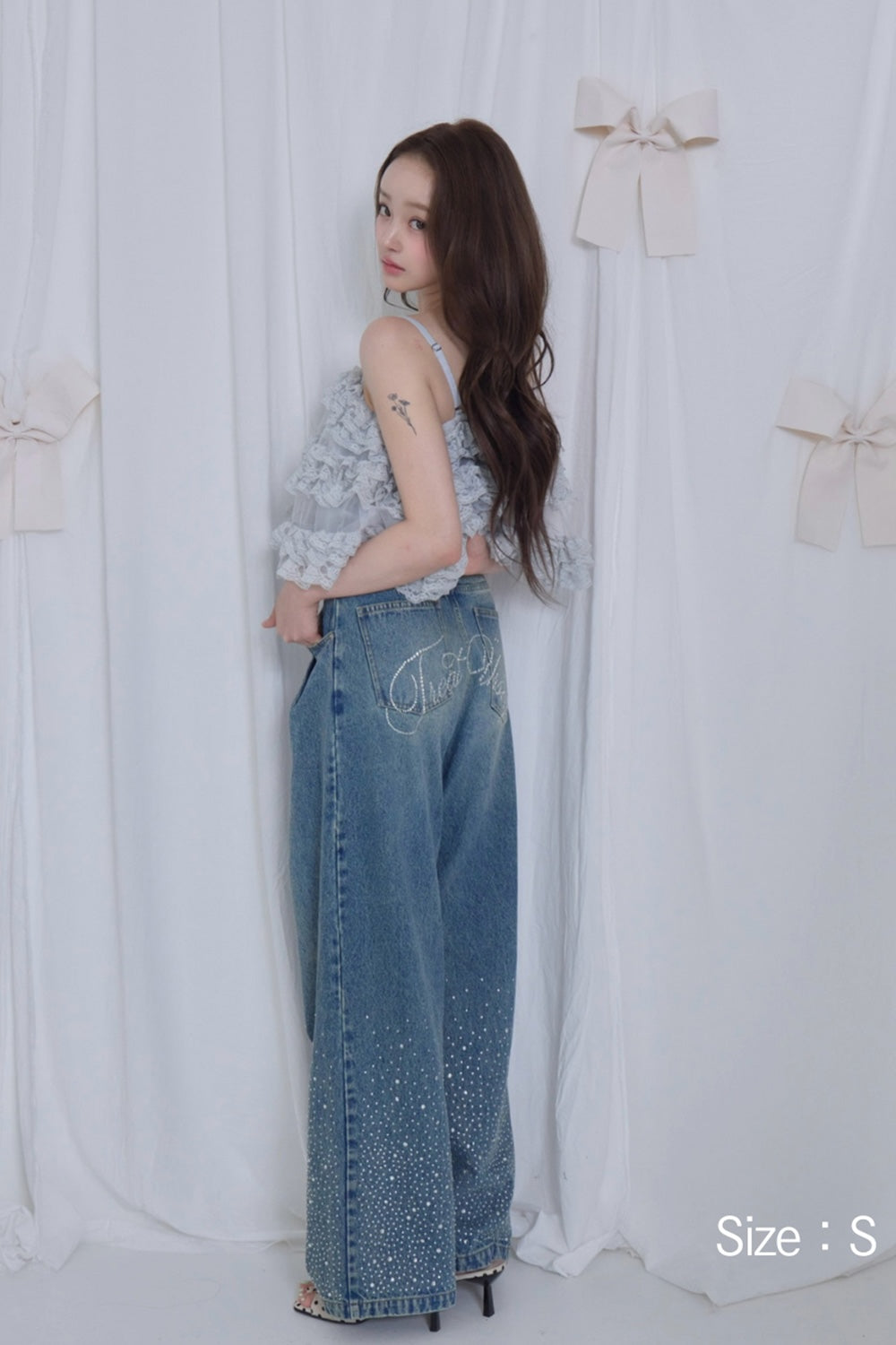 Treat Ürself Crystal bijou denim