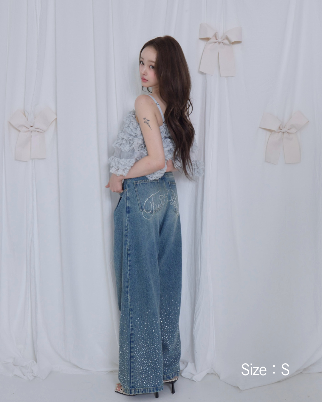 Treat Ürself Crystal bijou denim