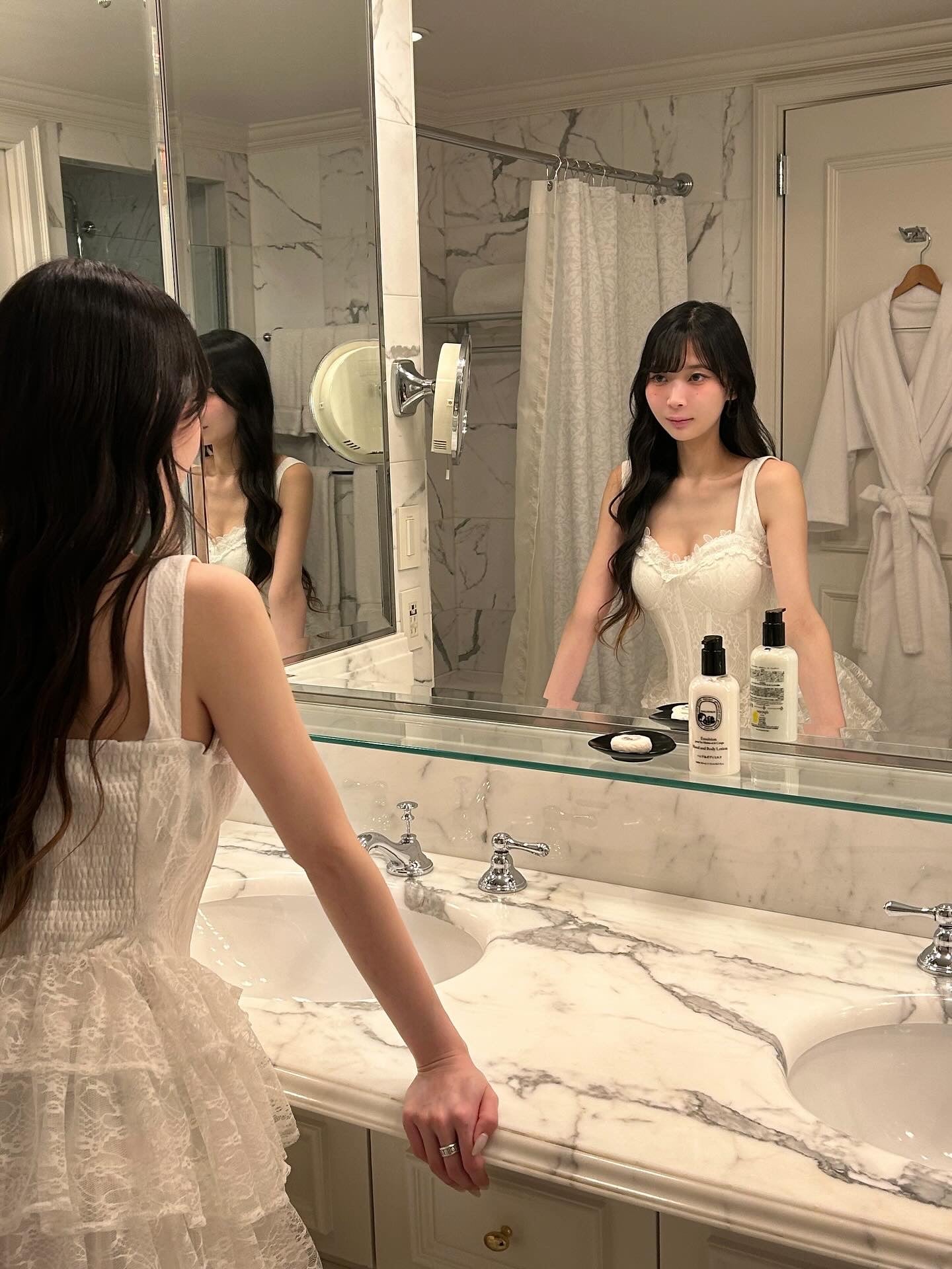 lace corset long dress