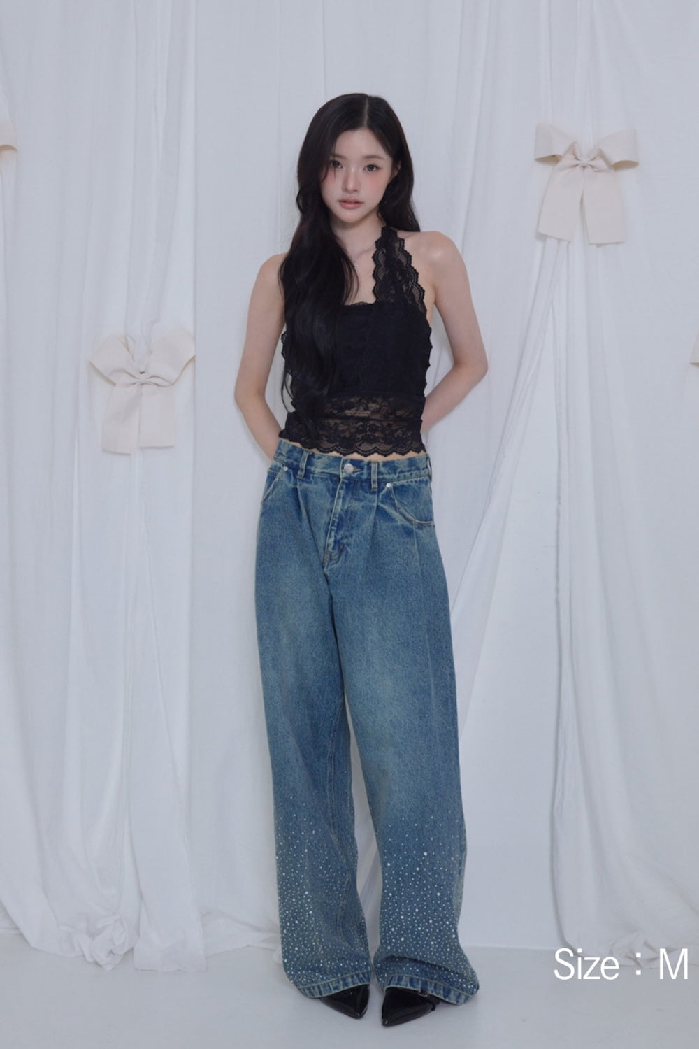 Treat Ürself Crystal bijou denim