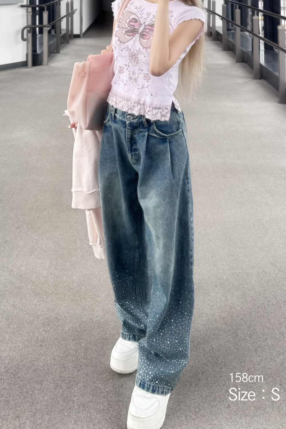 Treat Ürself Crystal bijou denim
