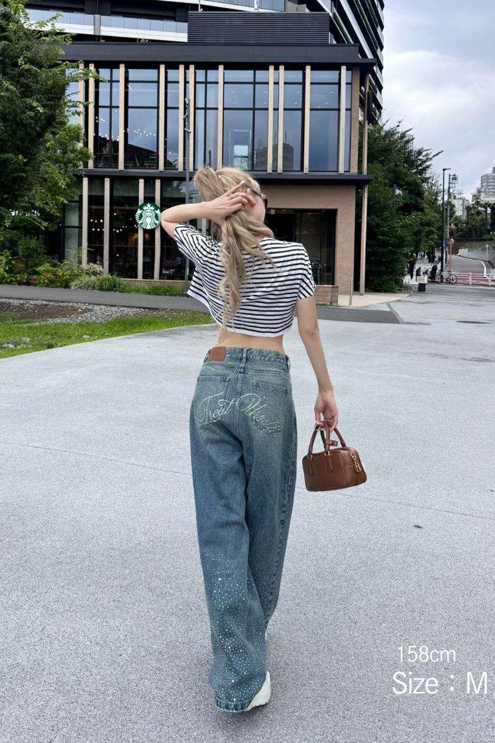 Treat Ürself Crystal bijou denim