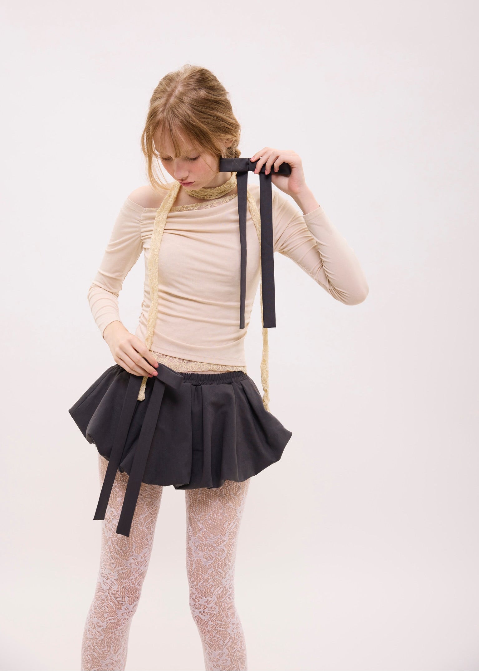 Treat Urself バルーンショートパンツ ribbon ballon mini skirt – Treat Ürself