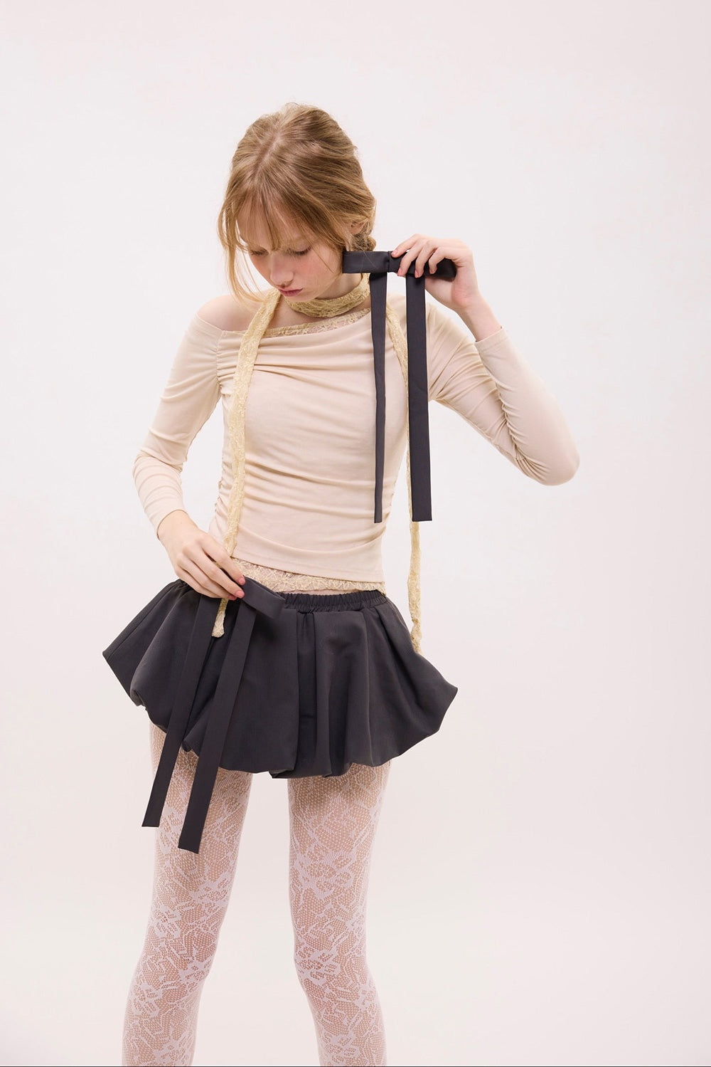 ribbon balloon mini skirt