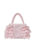 eyelet lace frill vanity bag