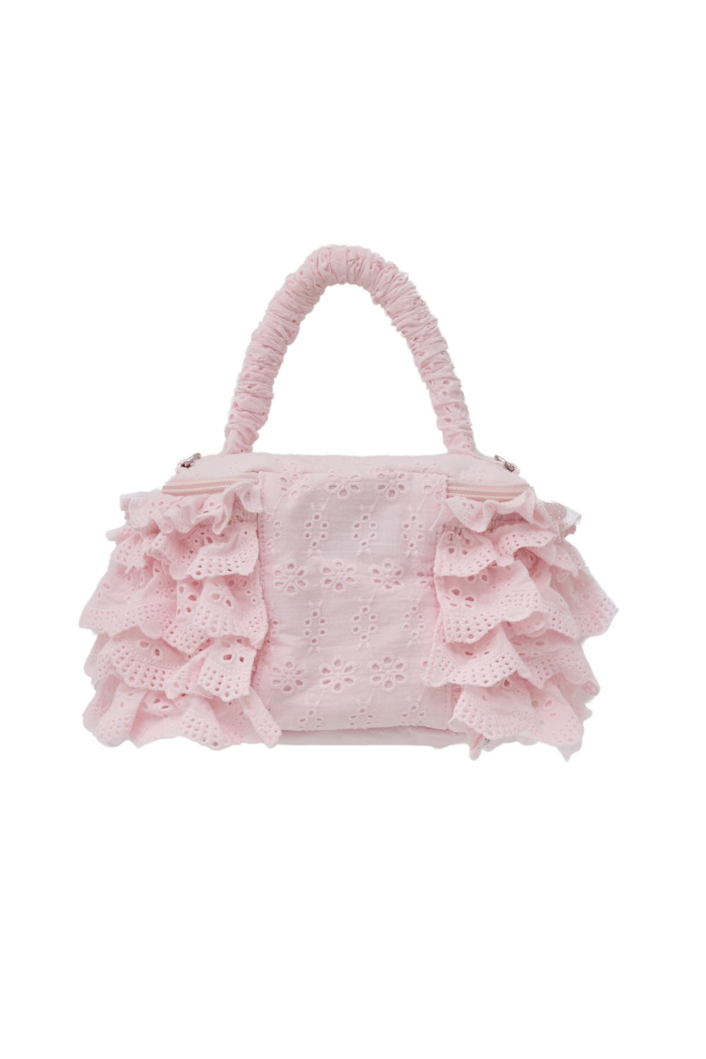 eyelet lace frill vanity bag