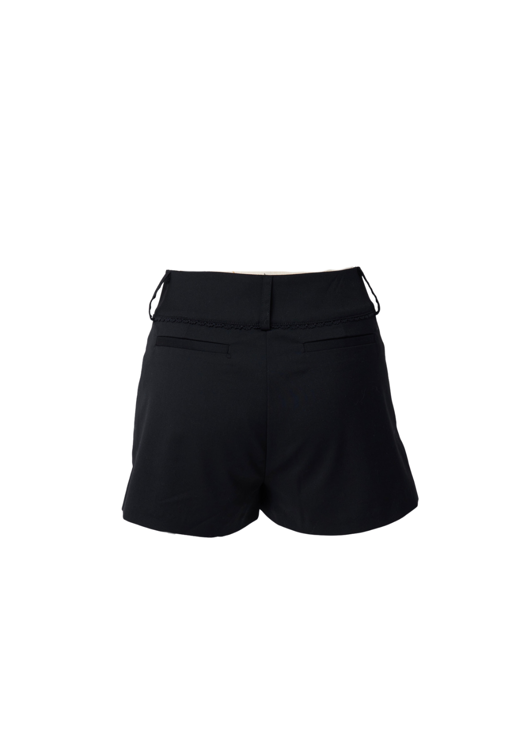 picot lace design short pants