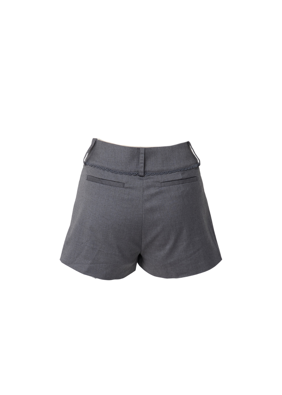 picot lace design short pants