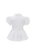 Petal sleeve peplum shirts