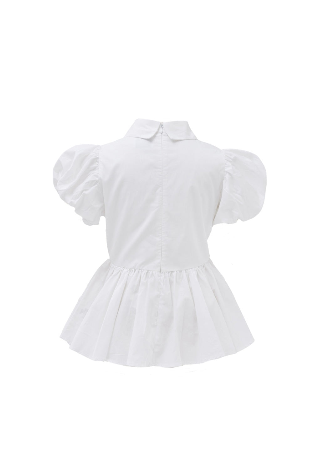 Petal sleeve peplum shirts