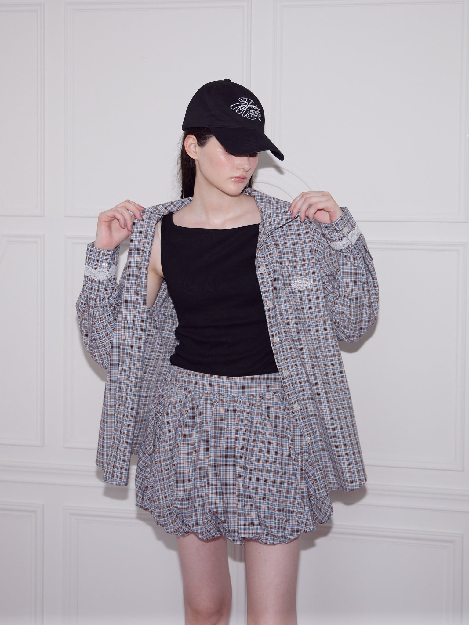 Lace cuffs check shirts – Treat Ürself