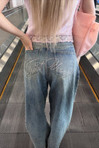 Treat Ürself Crystal bijou denim