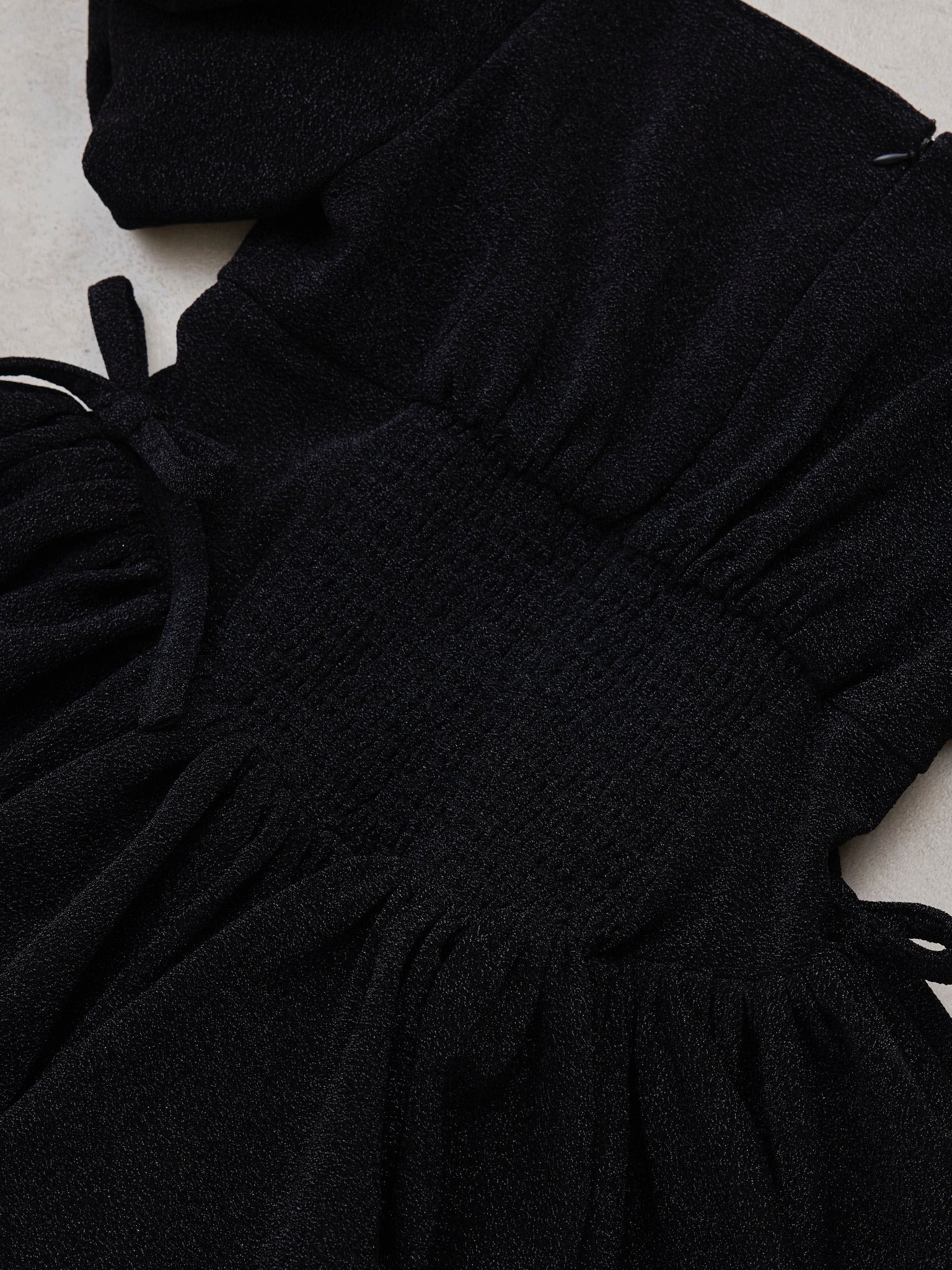 ワンピース TreatUrself balloon peplum mini onepiece 10月下旬〜11月上旬発送】puff sleeve ballon mini one piece