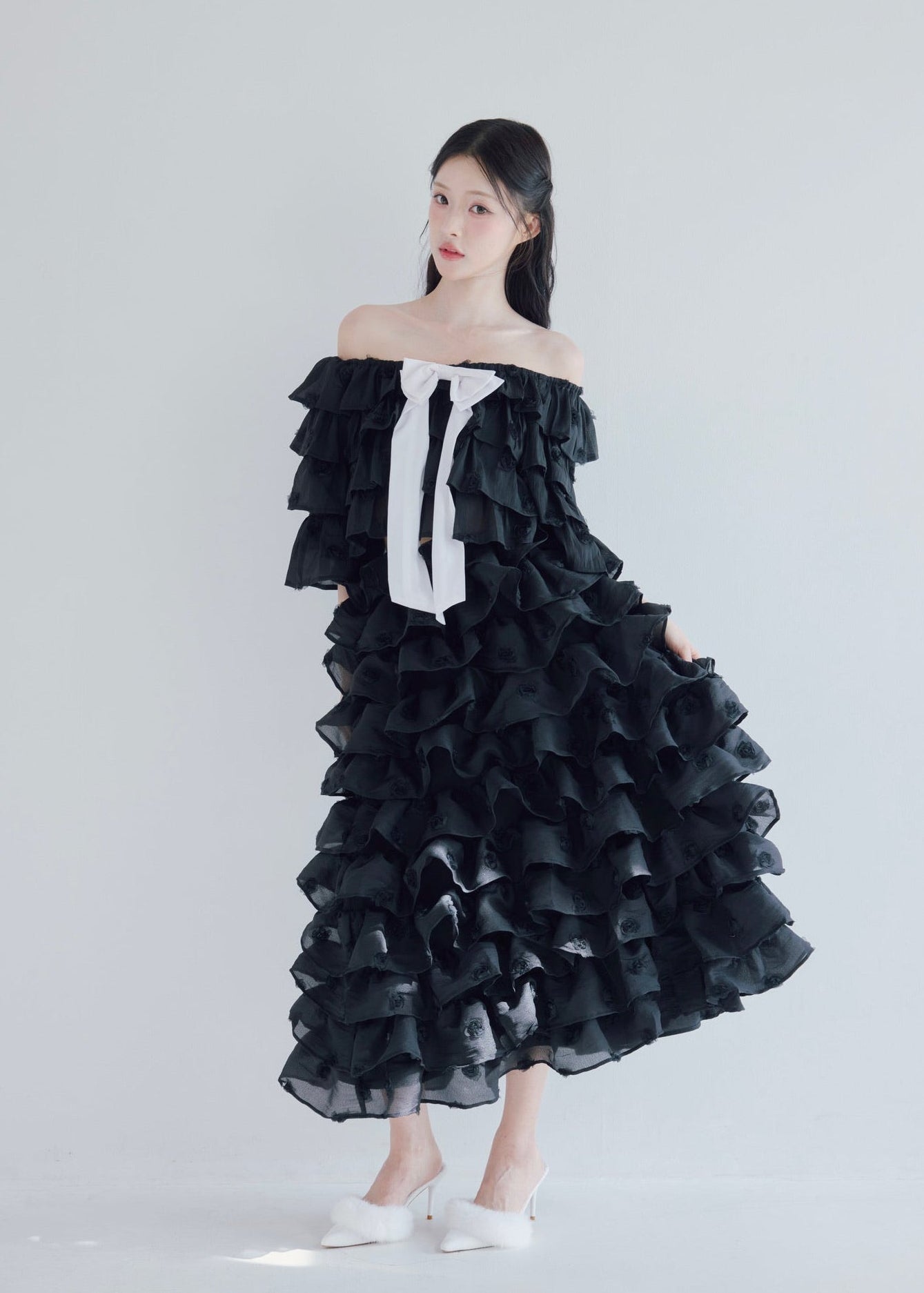 Lisa rose frill volume skirt