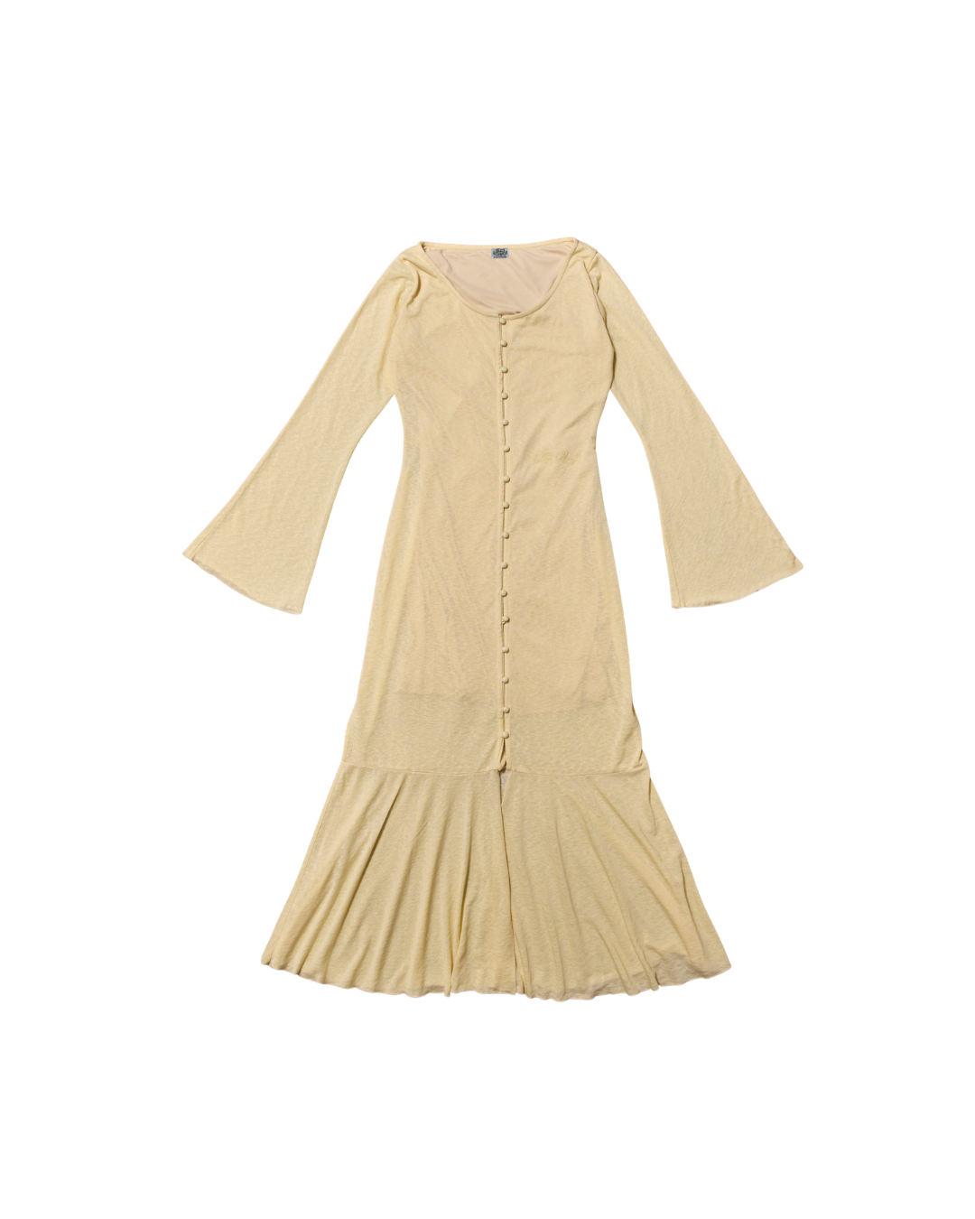 Sheer Cut Flare long one-piece