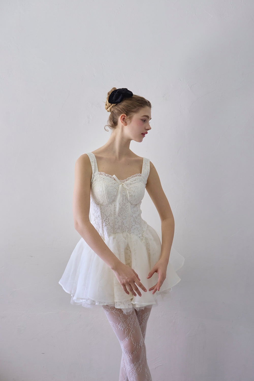 lace corset mini dress