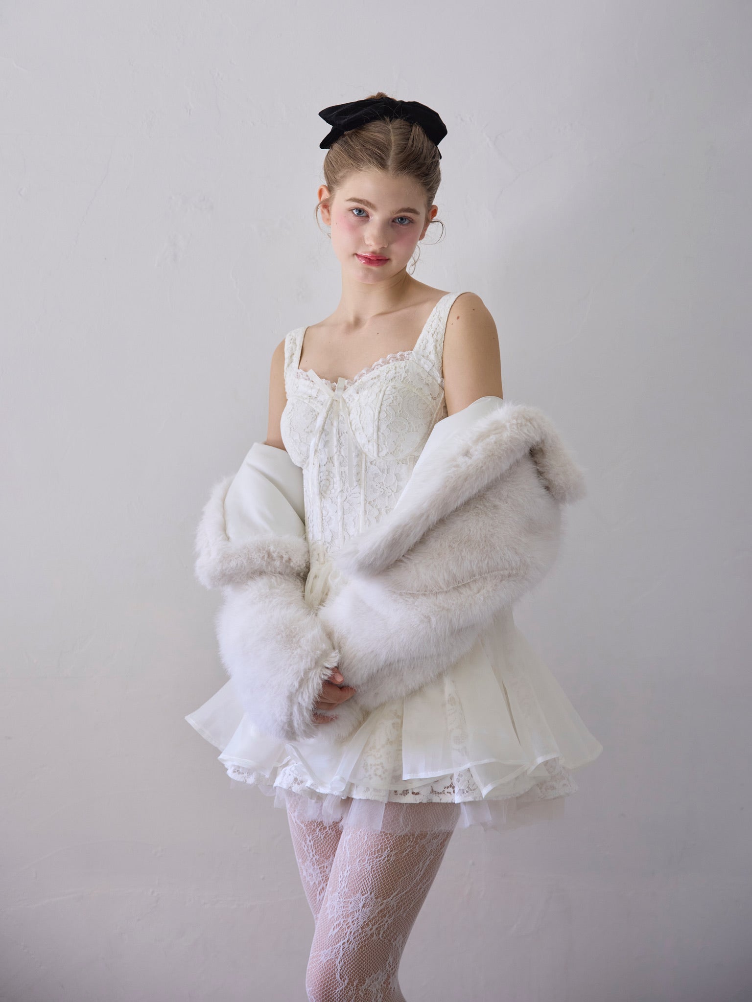 lace corset mini dress