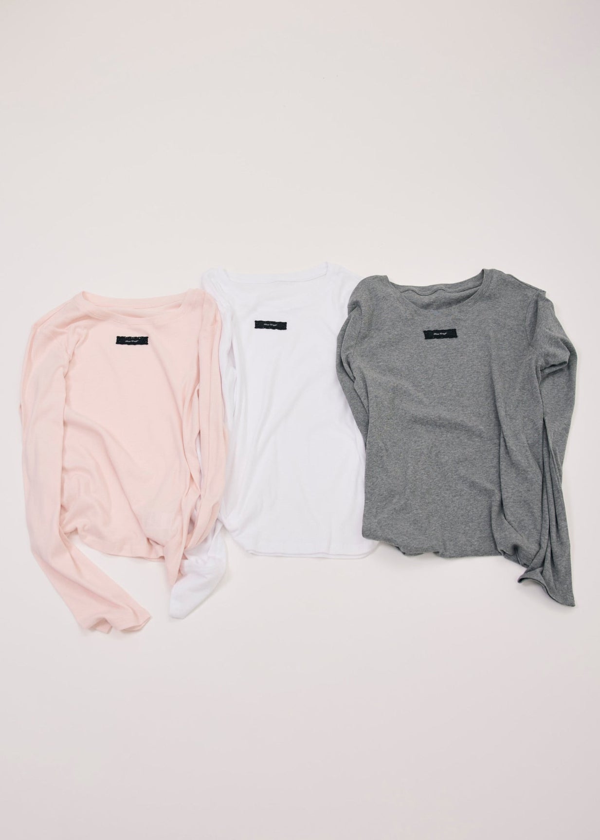 lace tag long sleeve T-shirts