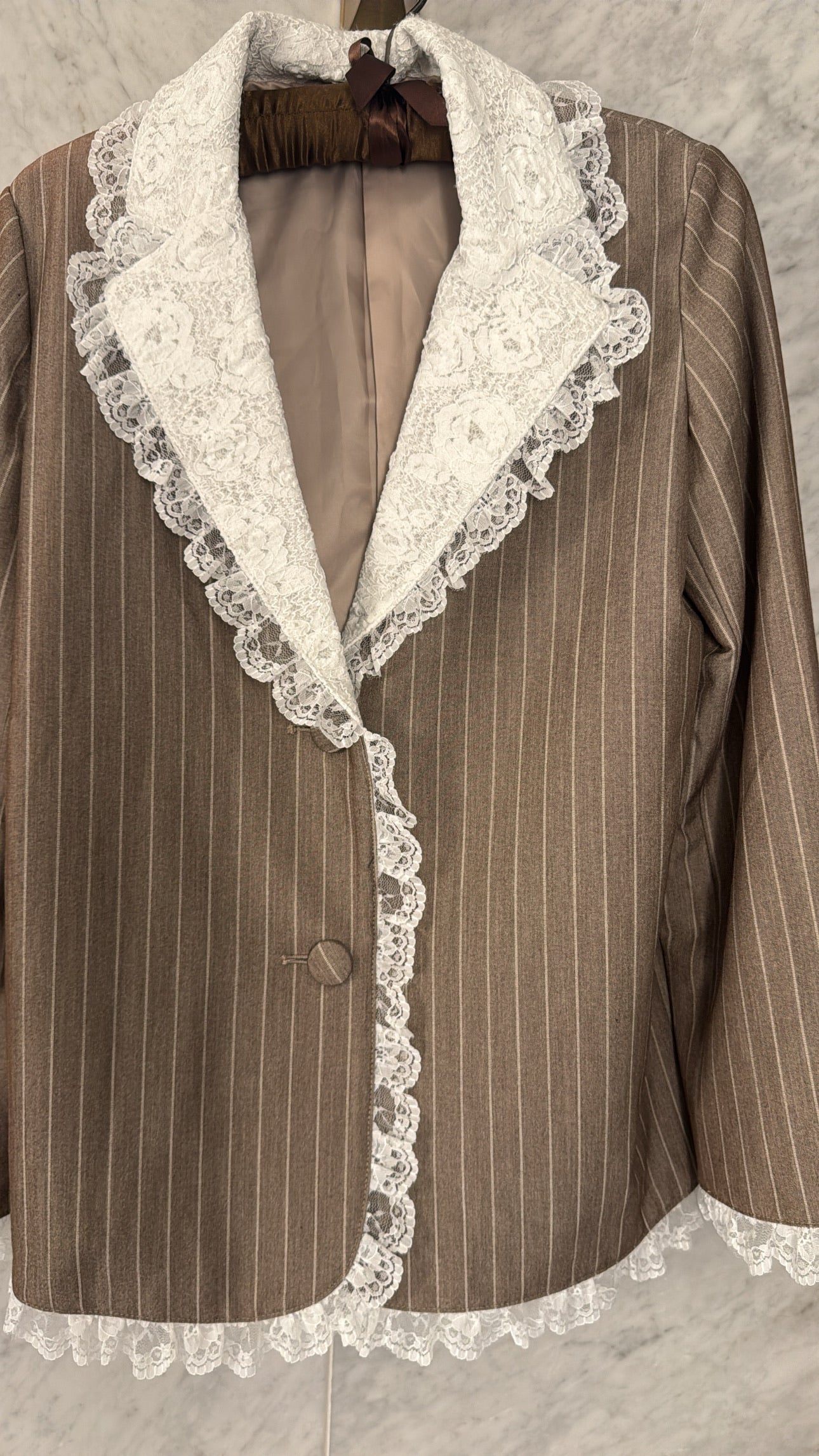 treat urself Retro lace jacket ベージュ Retro lace jacket – Treat Ürself