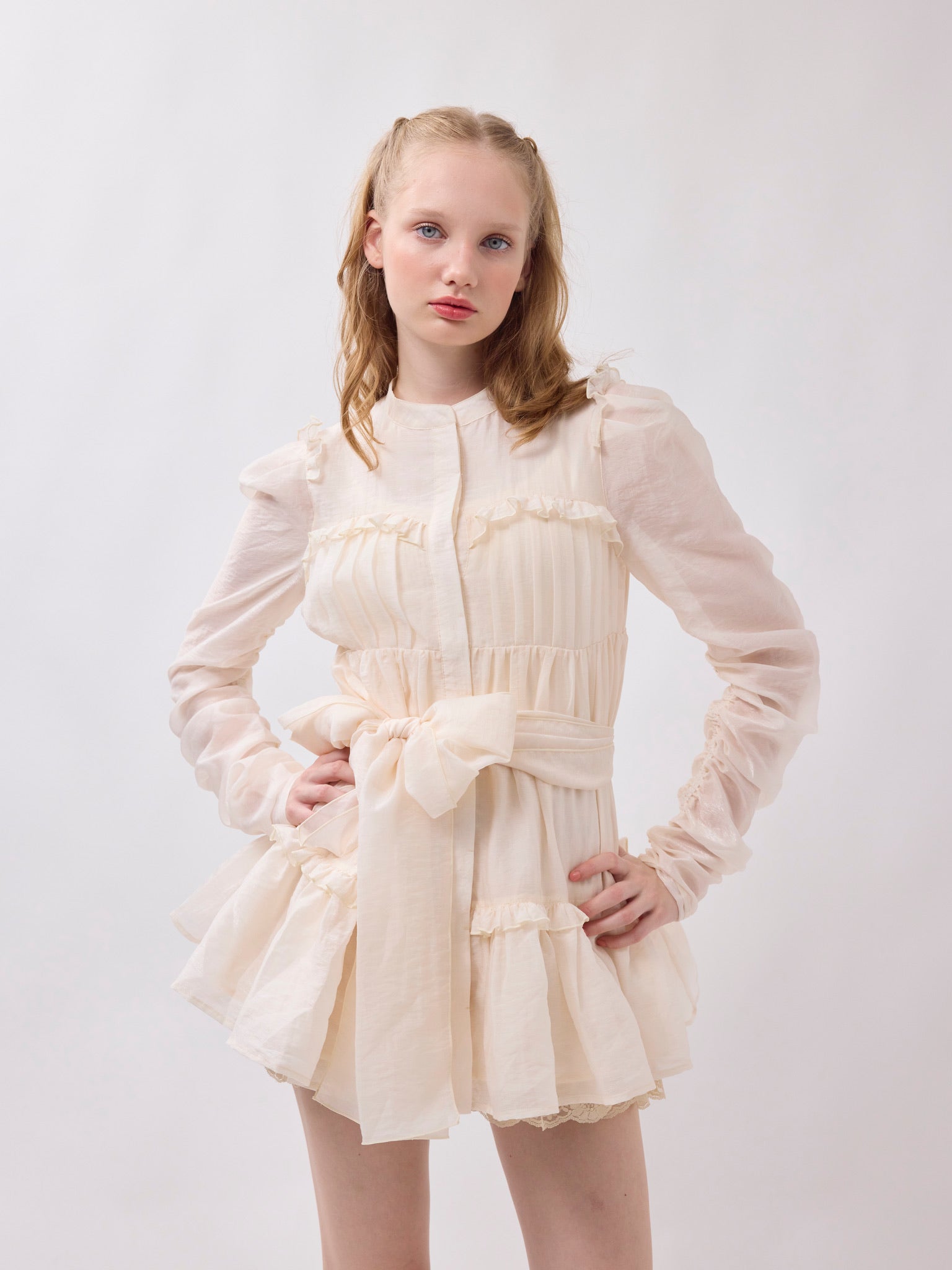 treatürself Sheer ribbon frill one-piece Sheer ribbon frill one-piece – Treat Ürself