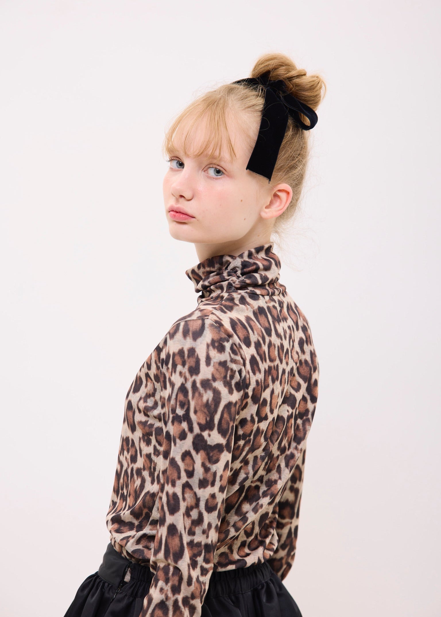 leopard turtleneck inner