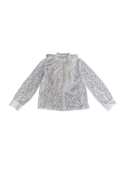 classical flower lace blouse