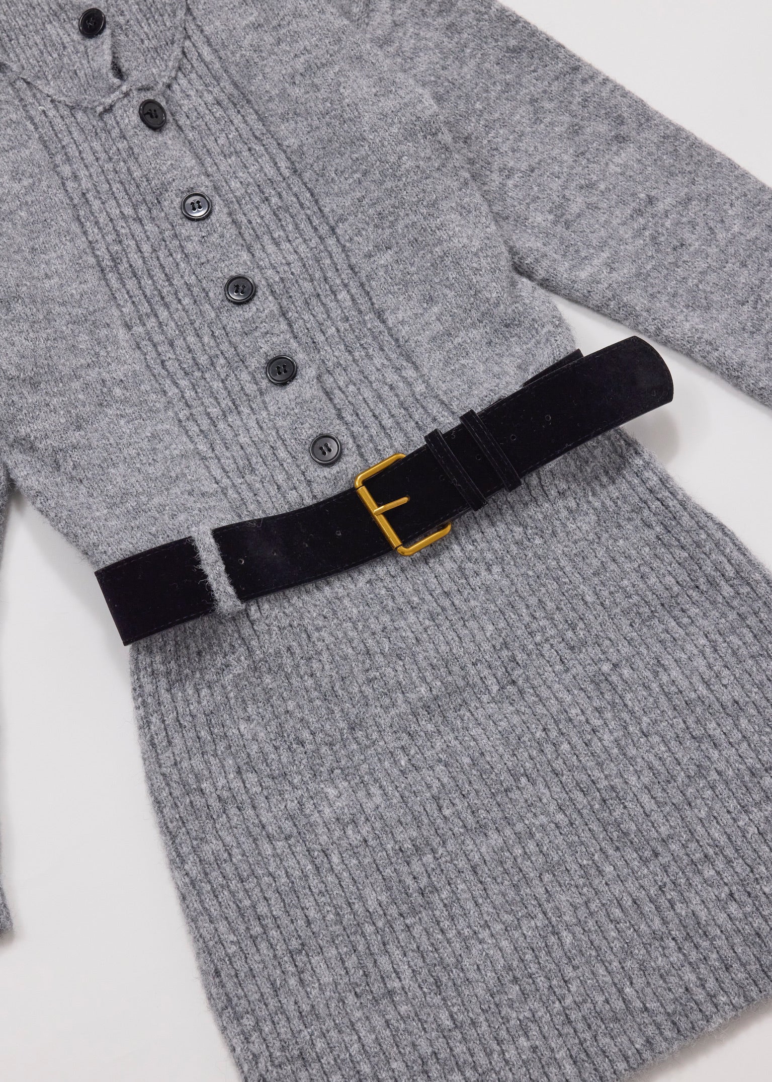 sailor collar knit one-piece (gray)