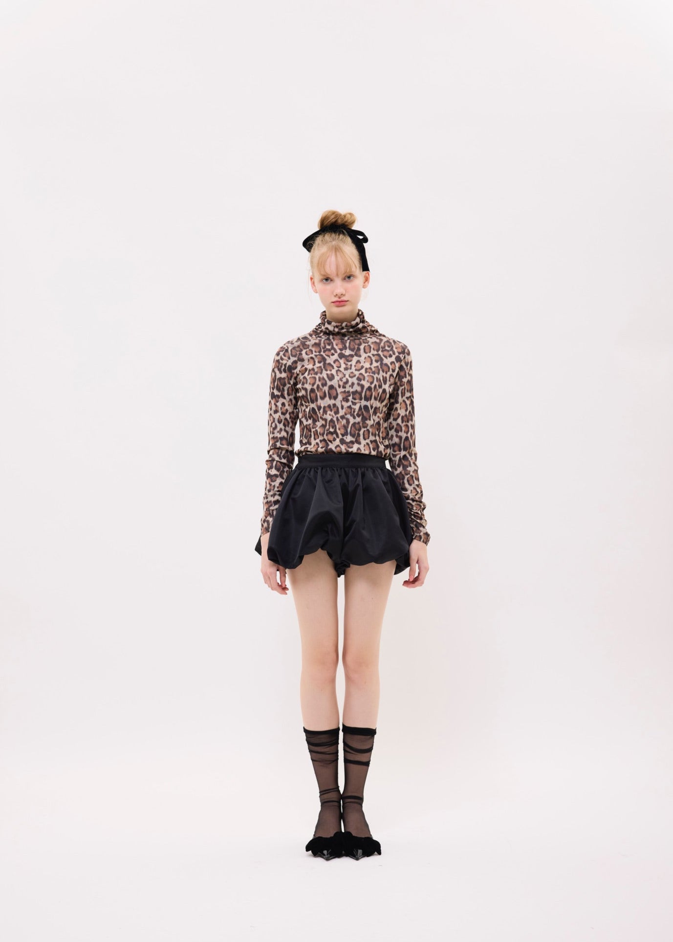 leopard turtleneck inner