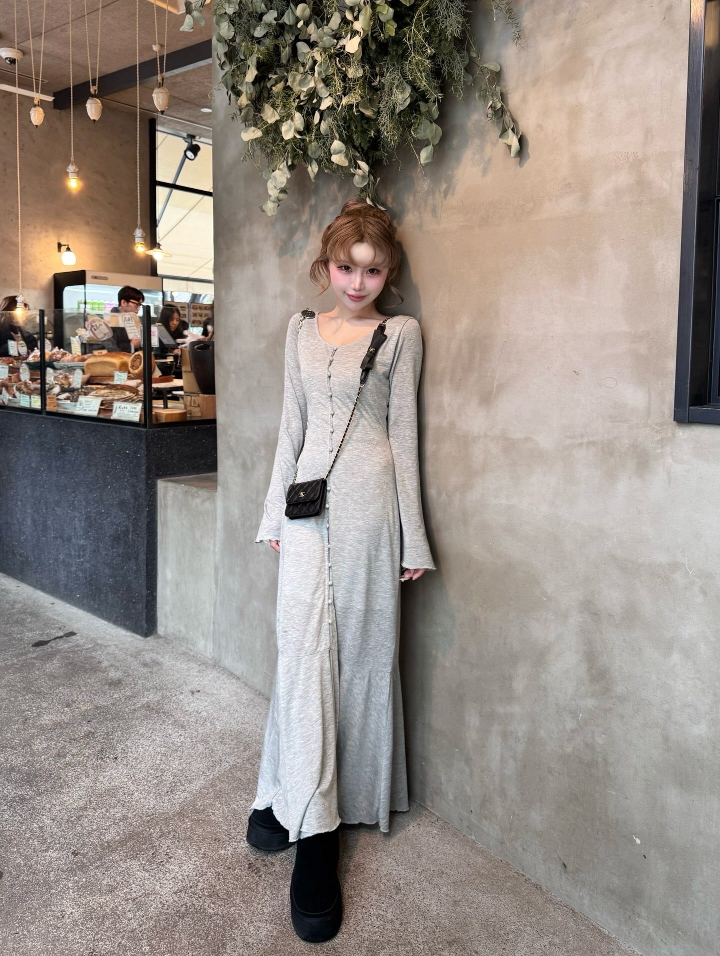 Sheer Cut Flare long one-piece