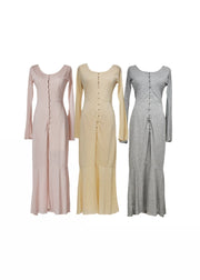 Sheer Cut Flare long one-piece