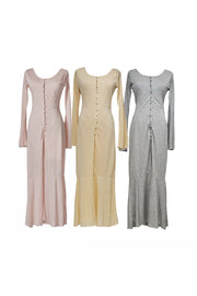 Sheer Cut Flare long one-piece
