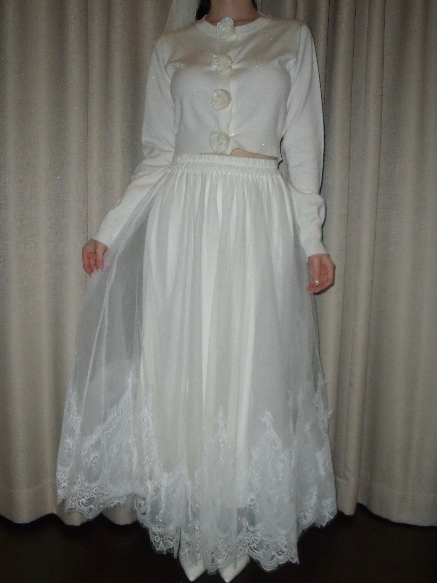 予約販売2月中旬〜下旬】Clara Tulle Lace Long Skirt – Treat Ürself