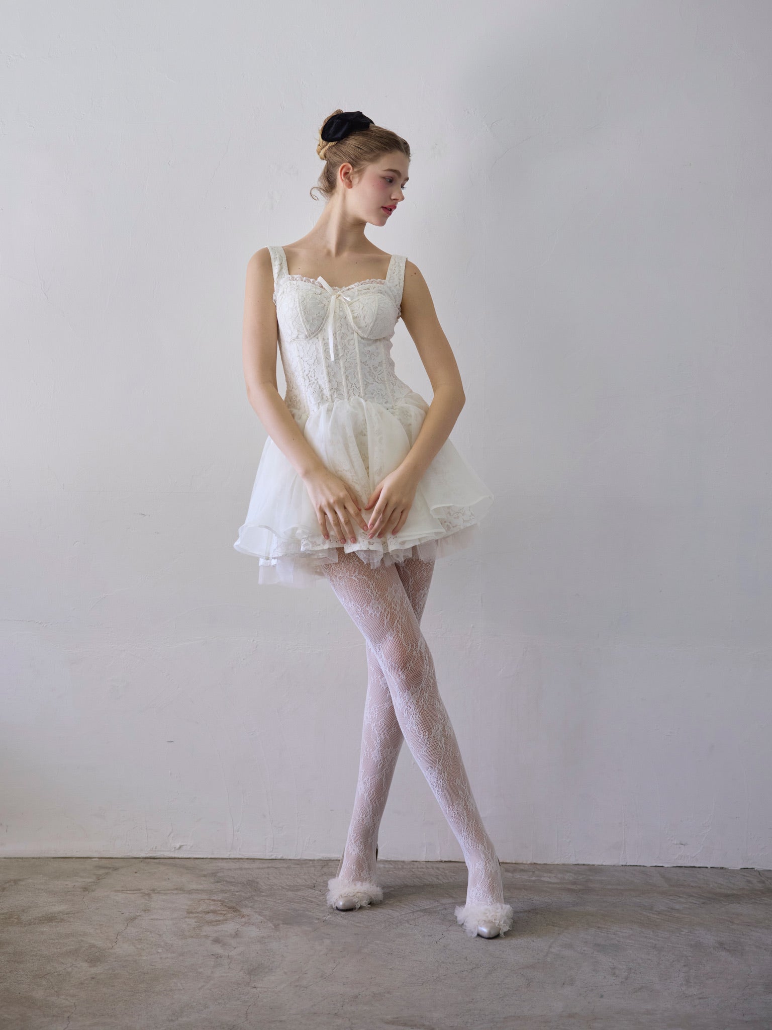 lace corset mini dress