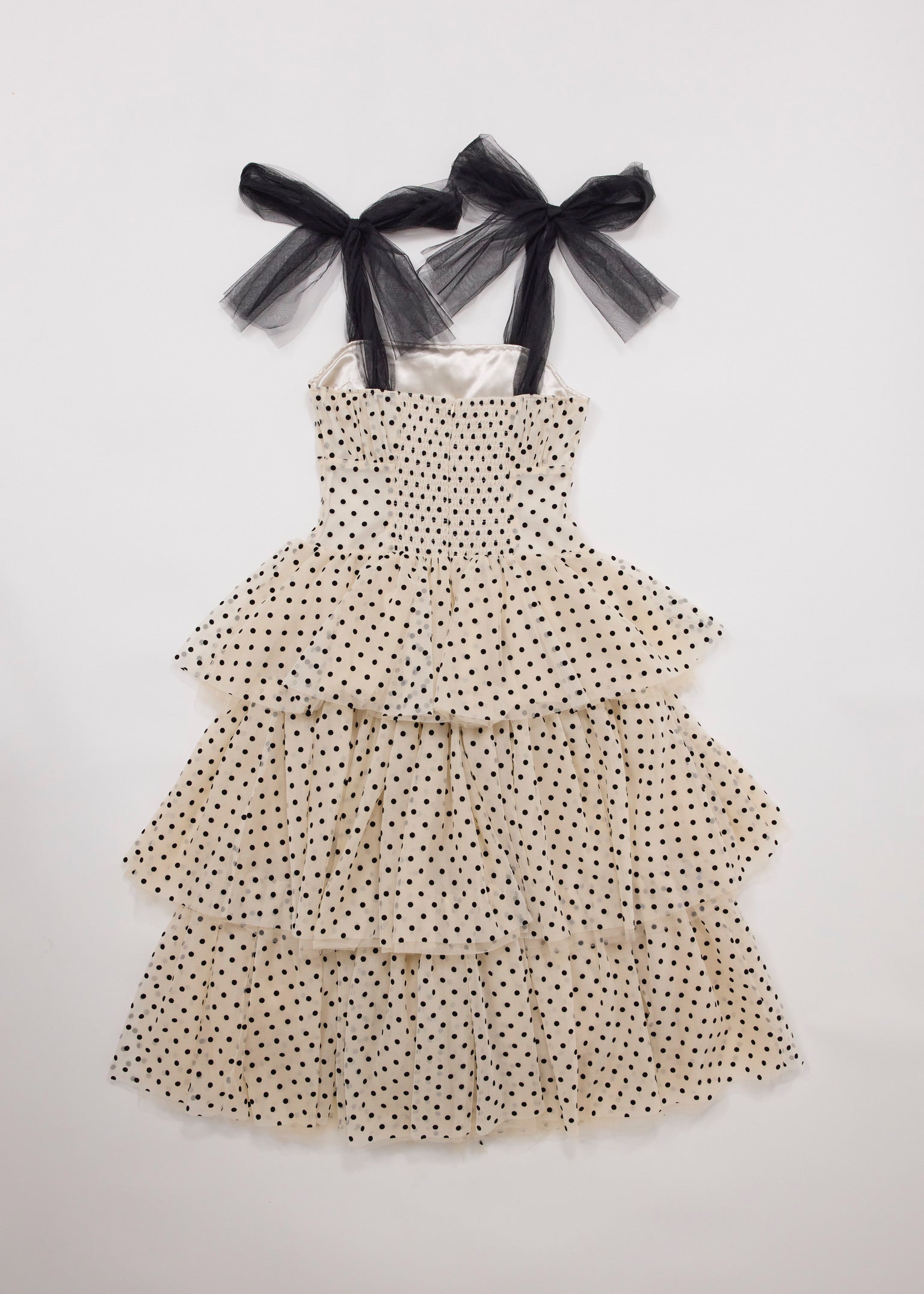"Ballerina"ribbon tulle dot dress