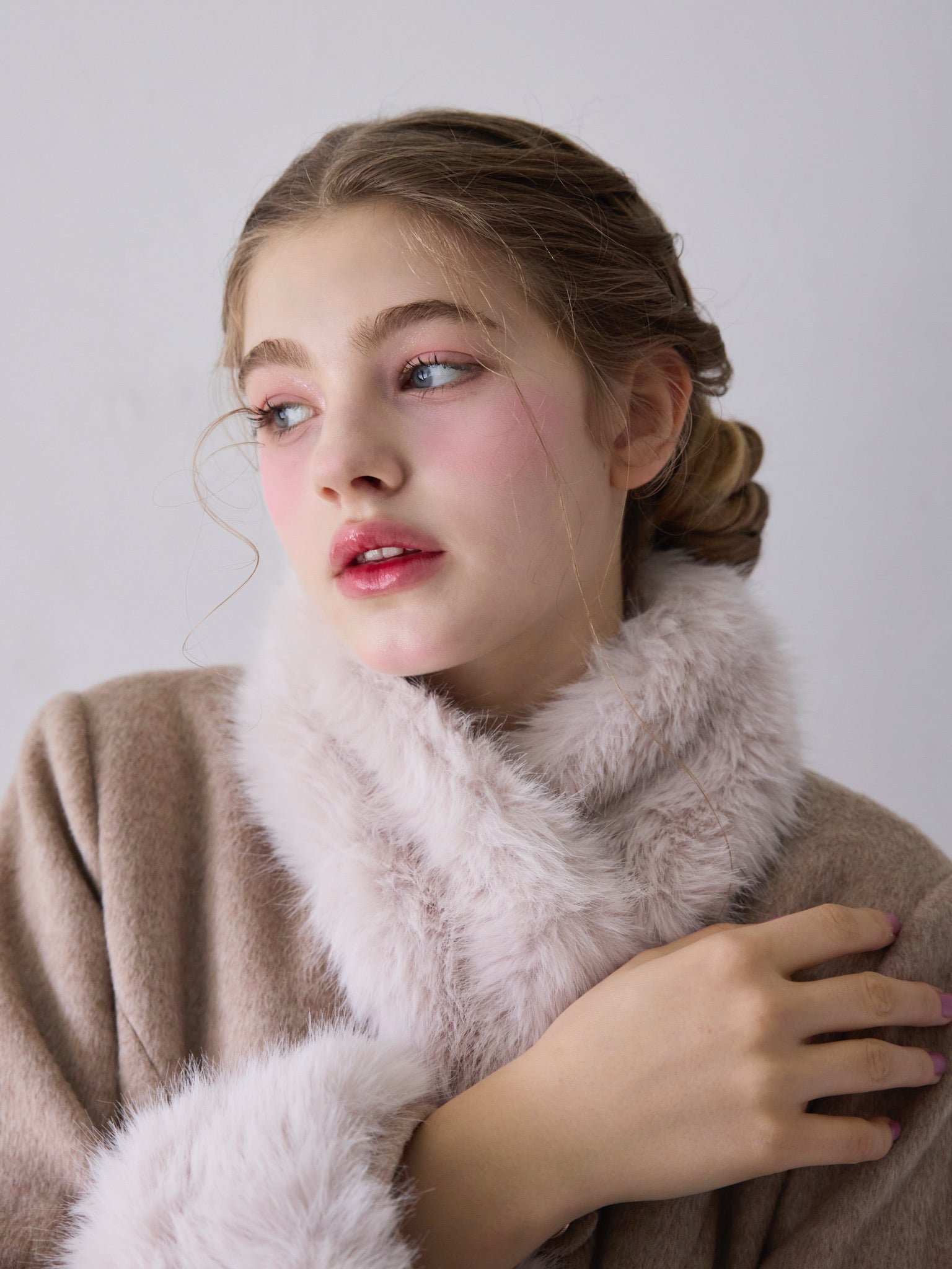 予約商品　Muse fur flare coat（beige）