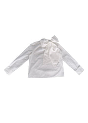 basic ribbon tie blouse