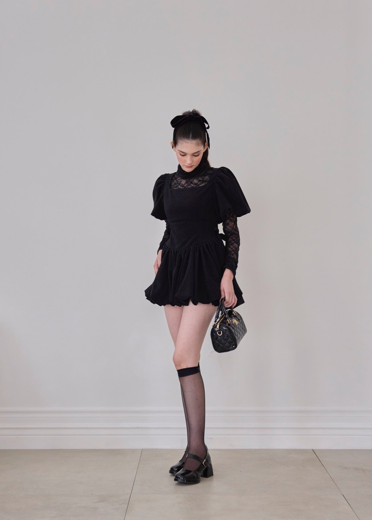 【10月下旬〜11月上旬発送】puff sleeve ballon mini one piece