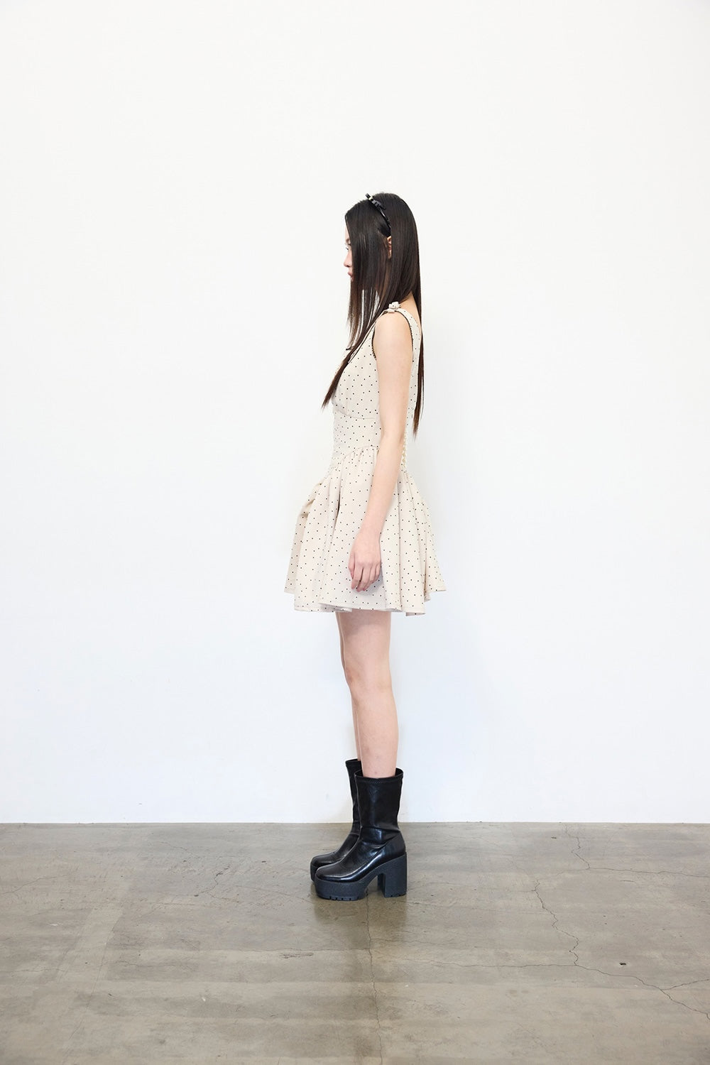 Juliet ribbon dot one-piece