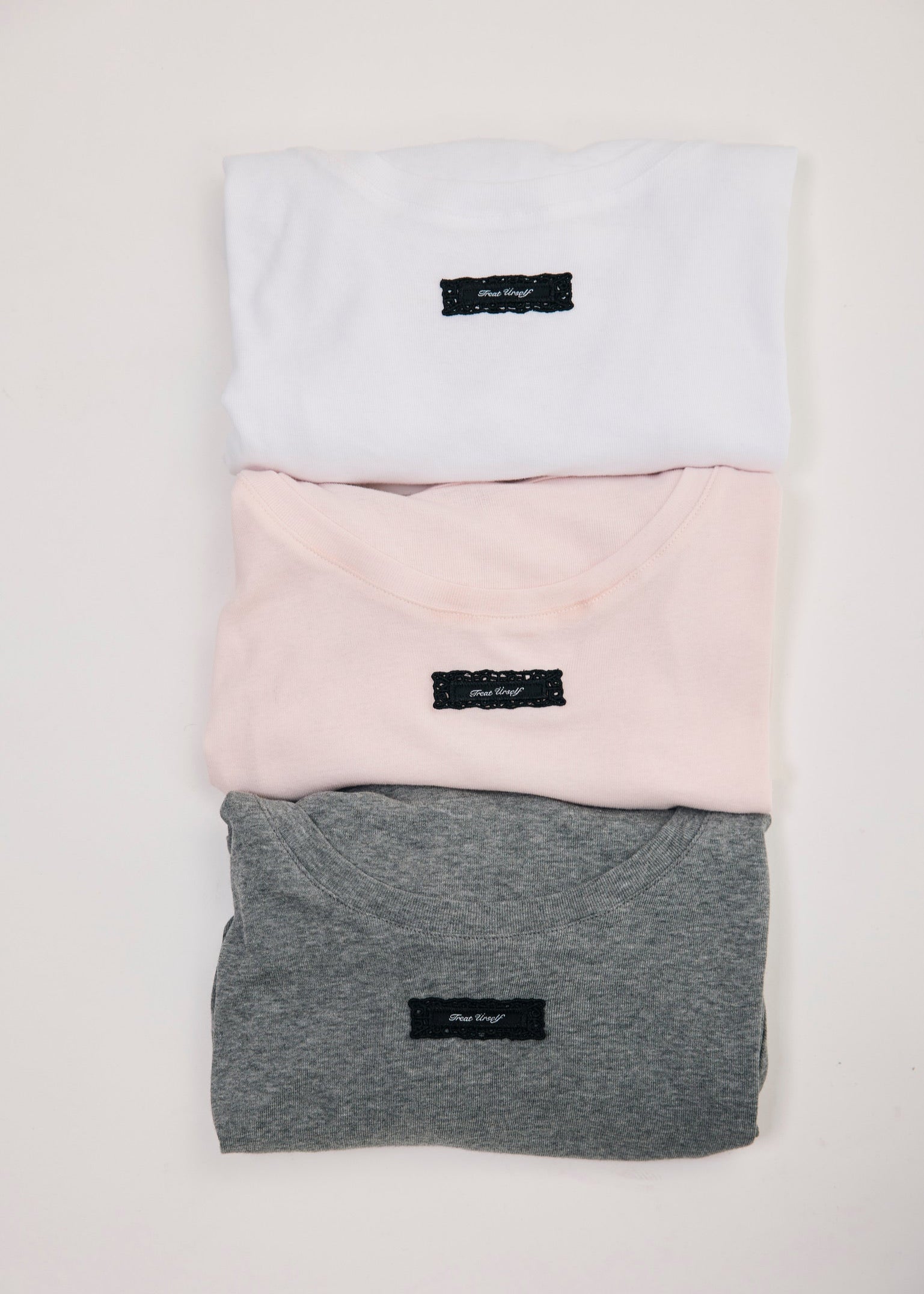 lace tag long sleeve T-shirts