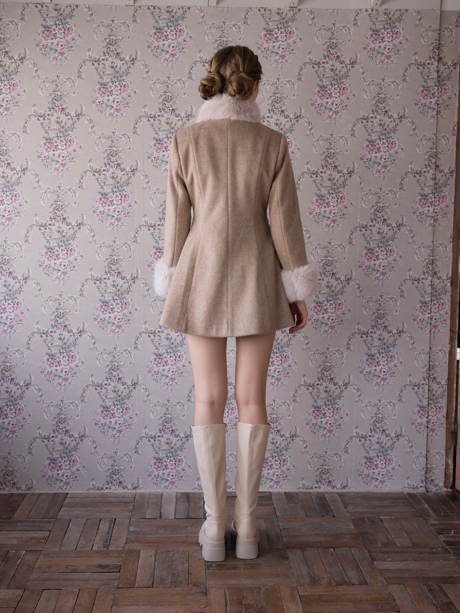 予約商品　Muse fur flare coat（beige）