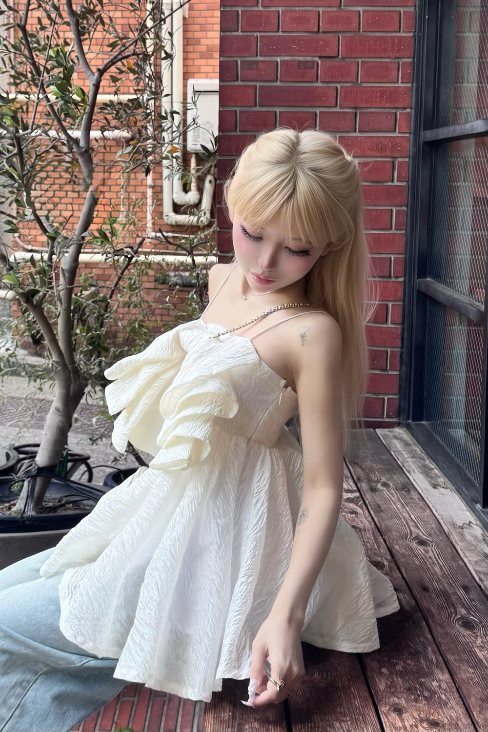 トップス SHISHIKUI RIBBON CAMI / WHITE トップス SHISHIKUI RIBBON CAMI / WHITE トップス SHISHIKUI RIBBON